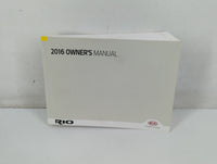 2016 Kia Rio Owners Manual Book Guide P/N:G1WO-EC53C OEM Used Auto Parts - Oemusedautoparts1.com