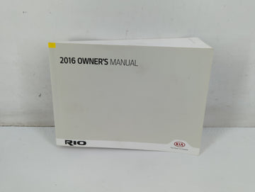 2016 Kia Rio Owners Manual Book Guide P/N:G1WO-EC53C OEM Used Auto Parts - Oemusedautoparts1.com