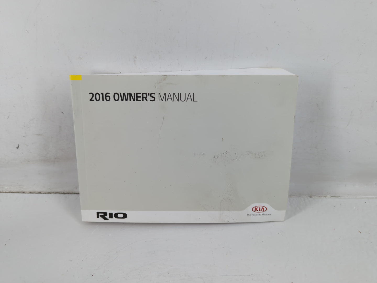 2016 Kia Rio Owners Manual Book Guide P/N:G1W0-EU63J OEM Used Auto Parts - Oemusedautoparts1.com