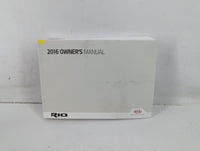 2016 Kia Rio Owners Manual Book Guide P/N:G1W0-EU63J OEM Used Auto Parts - Oemusedautoparts1.com