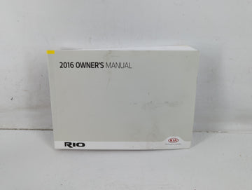 2016 Kia Rio Owners Manual Book Guide P/N:G1W0-EU63J OEM Used Auto Parts - Oemusedautoparts1.com