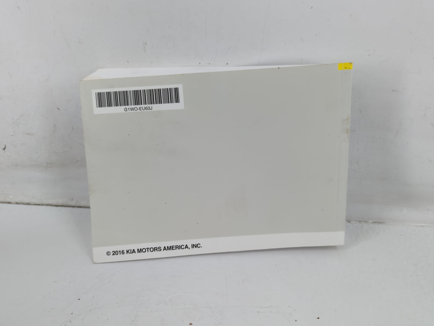 2016 Kia Rio Owners Manual Book Guide P/N:G1W0-EU63J OEM Used Auto Parts - Oemusedautoparts1.com