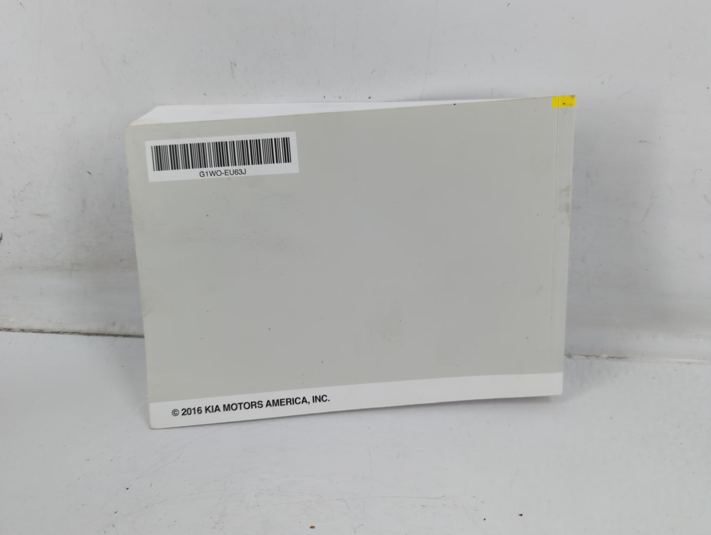 2016 Kia Rio Owners Manual Book Guide P/N:G1W0-EU63J OEM Used Auto Parts - Oemusedautoparts1.com
