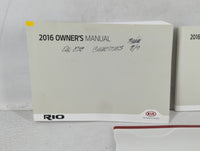2016 Kia Rio Owners Manual Book Guide P/N:G1WO-EU59G OEM Used Auto Parts - Oemusedautoparts1.com