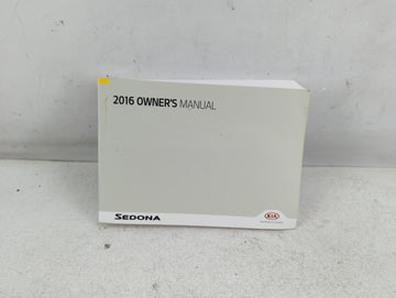 2016 Kia Sedona Owners Manual Book Guide P/N:GA90-EU59E OEM Used Auto Parts - Oemusedautoparts1.com