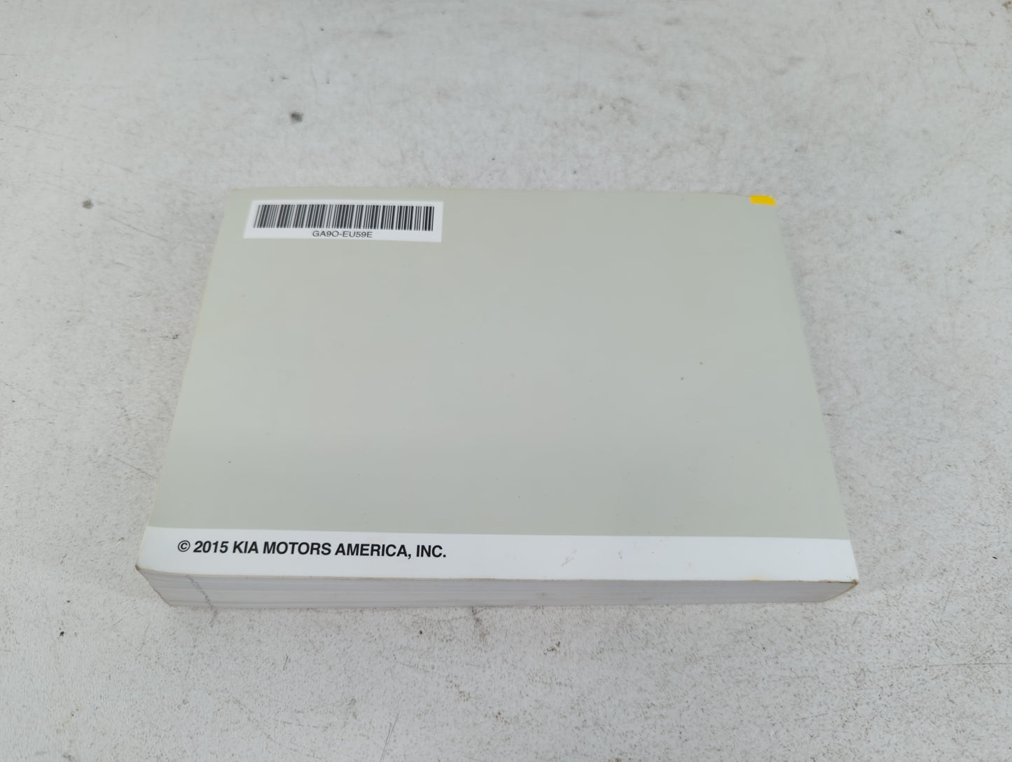 2016 Kia Sedona Owners Manual Book Guide P/N:GA90-EU59E OEM Used Auto Parts - Oemusedautoparts1.com