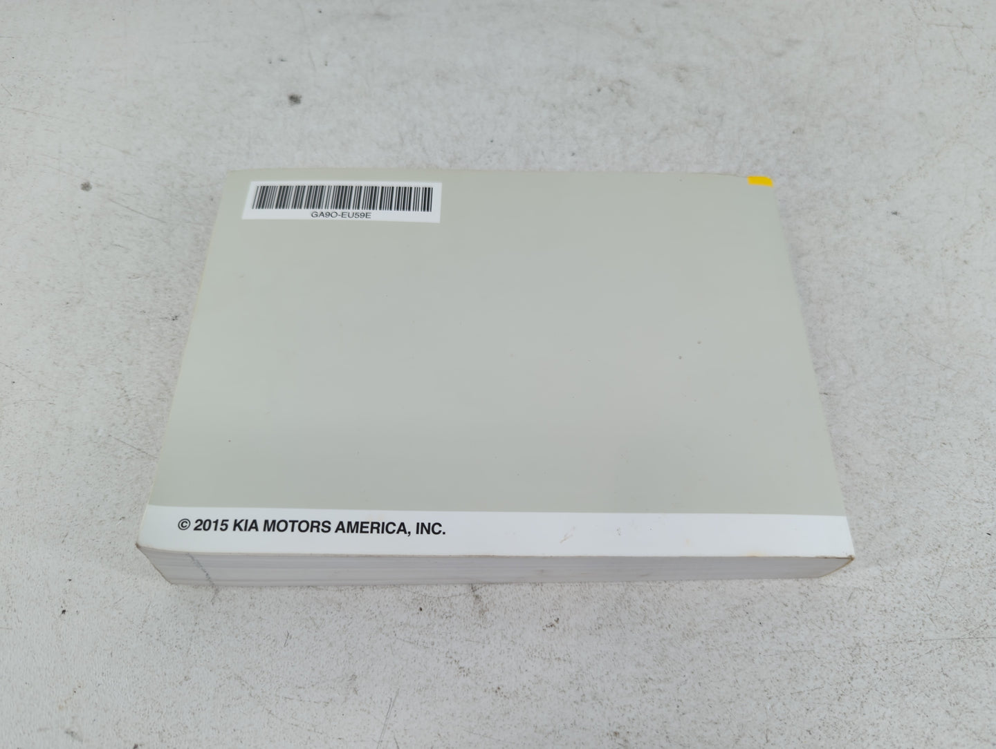 2016 Kia Sedona Owners Manual Book Guide P/N:GA90-EU59E OEM Used Auto Parts - Oemusedautoparts1.com