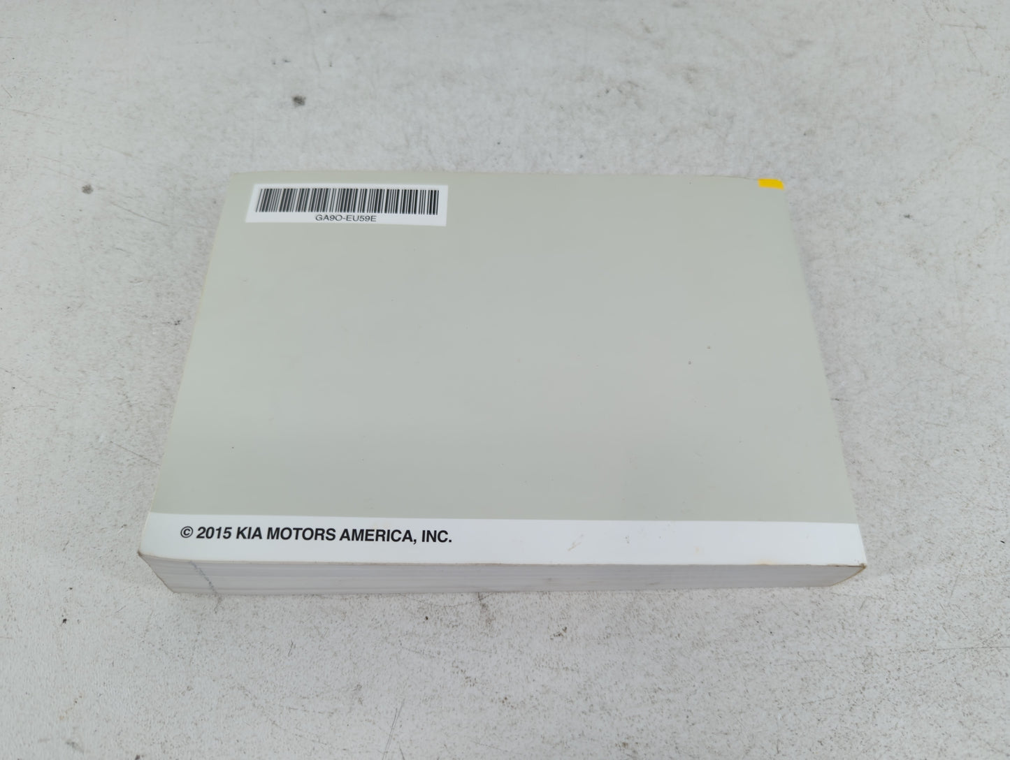 2016 Kia Sedona Owners Manual Book Guide P/N:GA90-EU59E OEM Used Auto Parts - Oemusedautoparts1.com