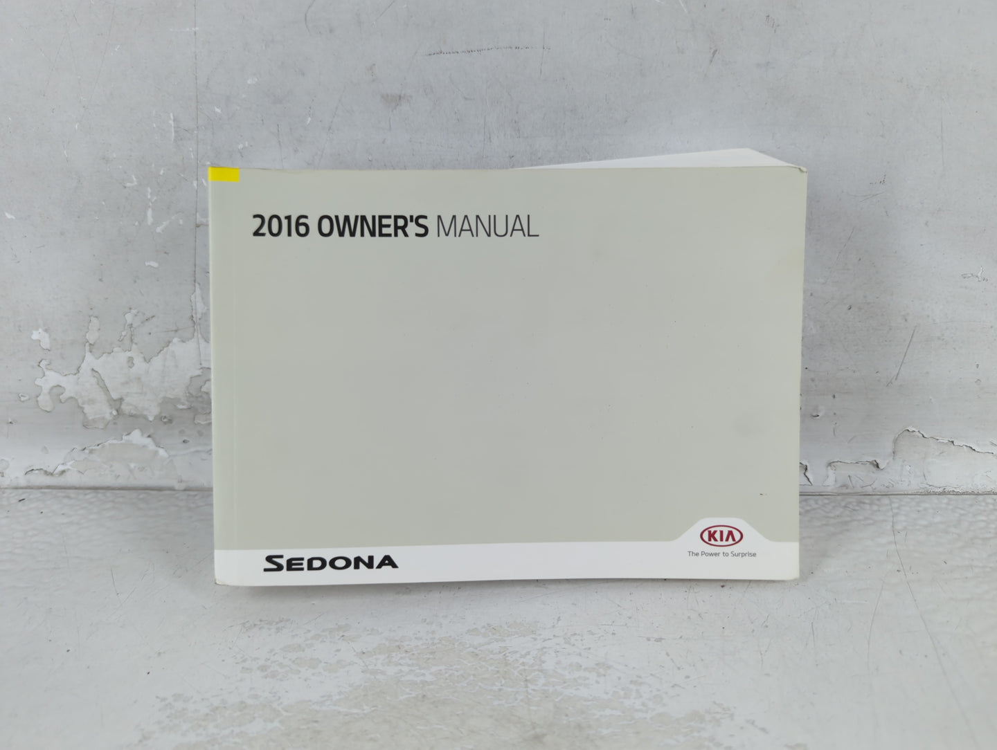 2016 Kia Sedona Owners Manual Book Guide P/N:GA9O-EU56C OEM Used Auto Parts - Oemusedautoparts1.com