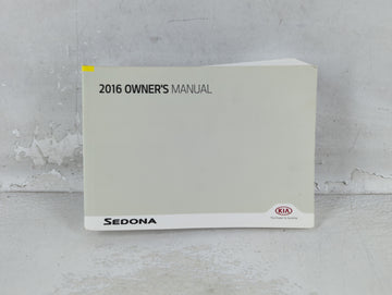 2016 Kia Sedona Owners Manual Book Guide P/N:GA9O-EU56C OEM Used Auto Parts - Oemusedautoparts1.com