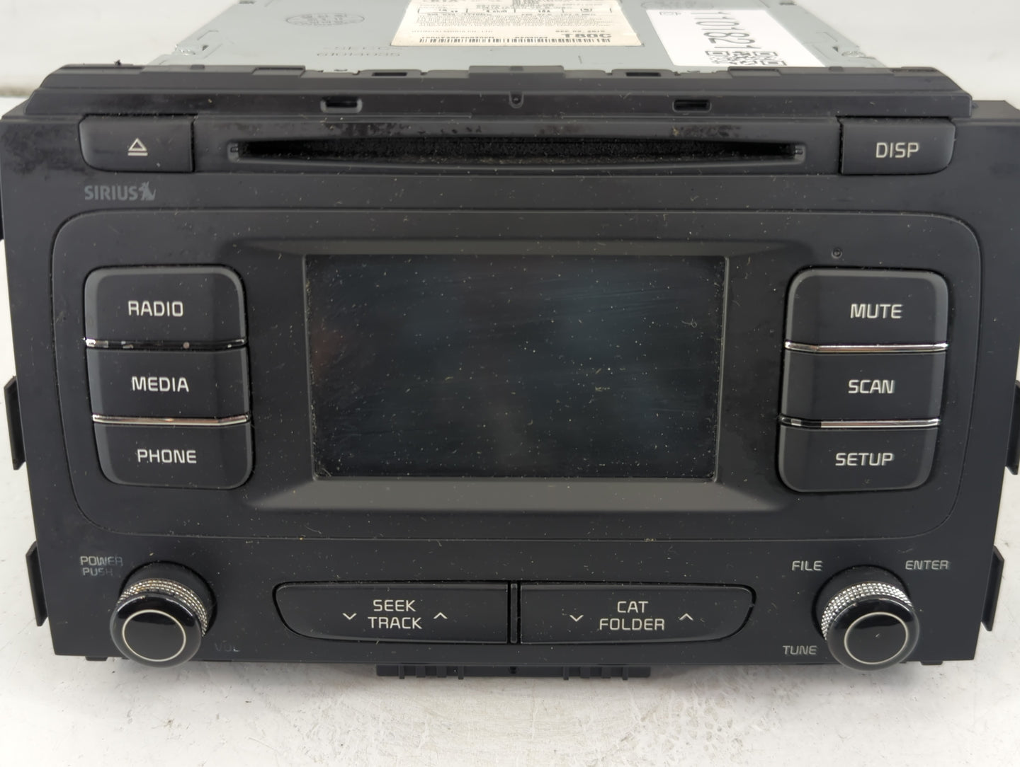 2015-2016 Kia Sedona Radio AM FM Cd Player Receiver Replacement P/N:96160-A9000WAC Fits Fits 2015 2016 OEM Used Auto Parts -