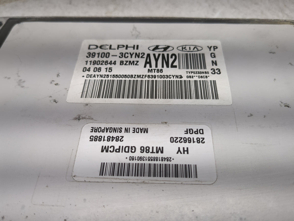 2016 Kia Sedona PCM Engine Control Computer ECU ECM PCU OEM P/N:39100-3CYN2 OEM Used Auto Parts - Oemusedautoparts1.com