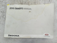 2016 Kia Sedona Owners Manual Book Guide OEM Used Auto Parts - Oemusedautoparts1.com