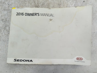 compare product 2016 Kia Sedona Owners Manual Book Guide OEM Used Auto Parts