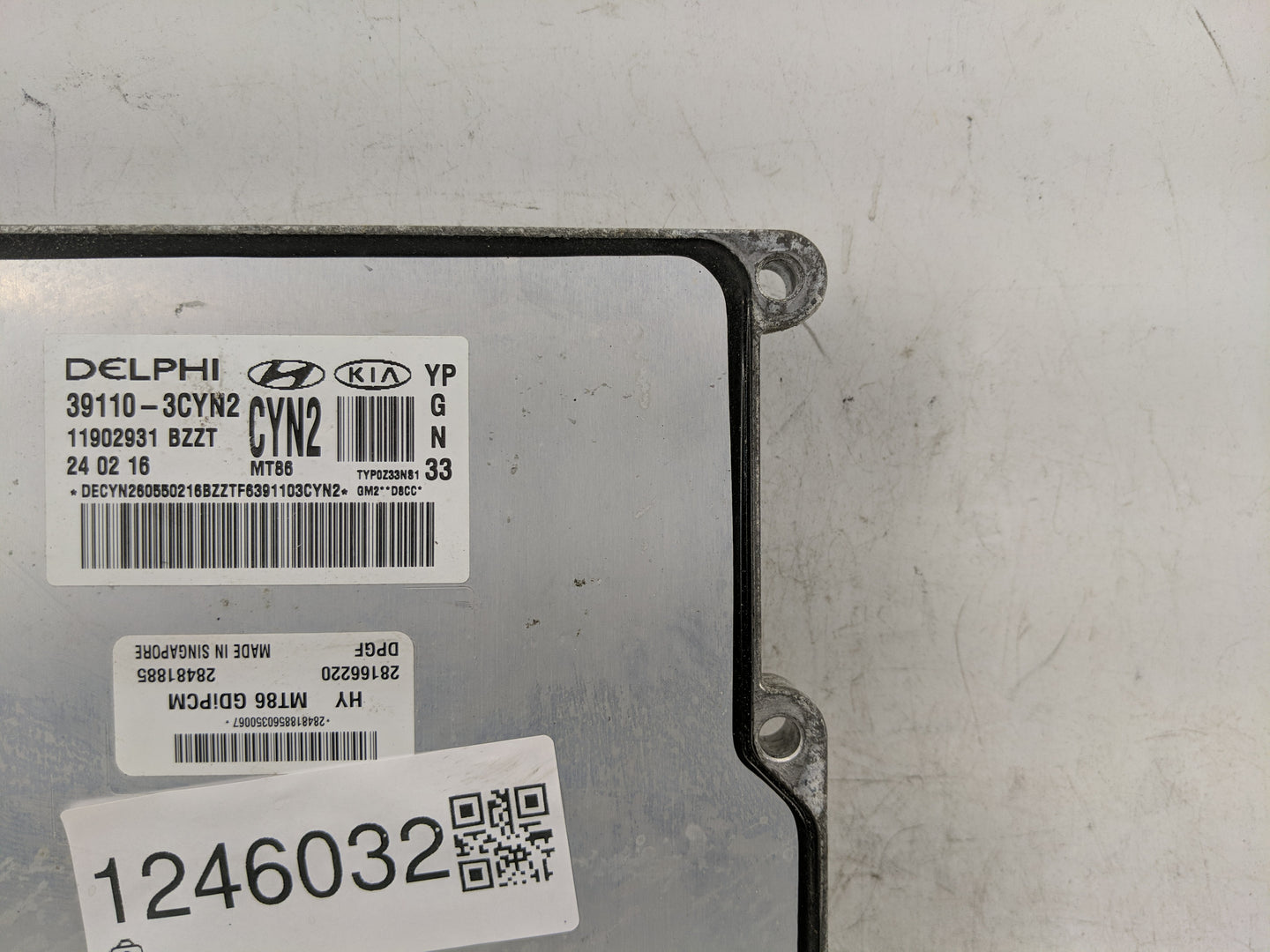 2016-2017 Kia Sedona PCM Engine Control Computer ECU ECM PCU OEM P/N:39110-3CYN2 Fits Fits 2016 2017 OEM Used Auto Parts - O