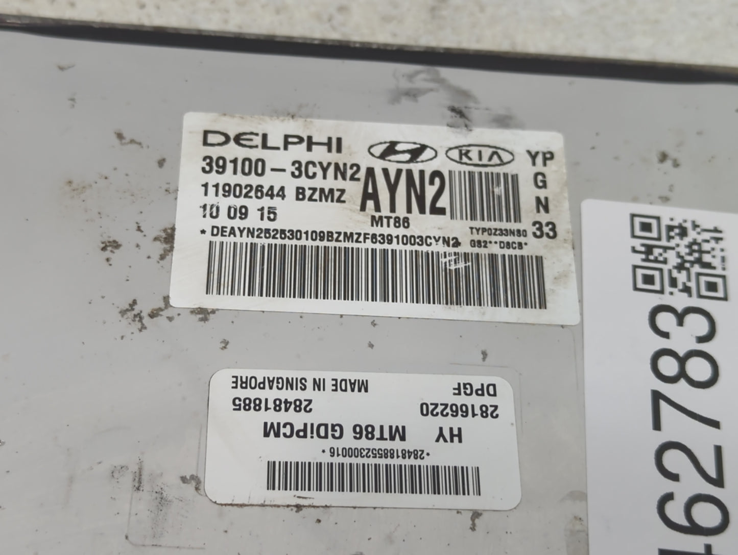 2016 Kia Sedona PCM Engine Control Computer ECU ECM PCU OEM P/N:39100-3CYN2 AYN2 Fits OEM Used Auto Parts - Oemusedautoparts