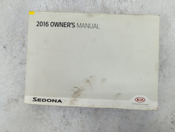 2016 Kia Sedona Owners Manual Book Guide P/N:GA9O-EU5NF OEM Used Auto Parts - Oemusedautoparts1.com