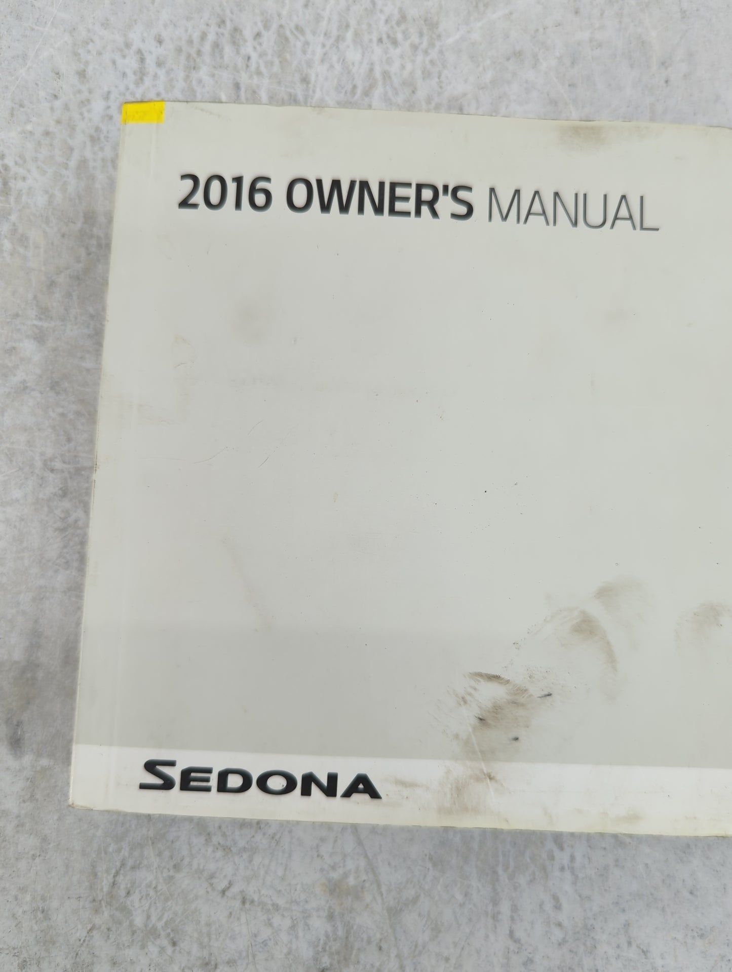 2016 Kia Sedona Owners Manual Book Guide P/N:GA9O-EU5NF OEM Used Auto Parts - Oemusedautoparts1.com