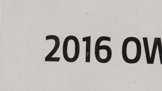 2016 Kia Sedona Owners Manual Book Guide OEM Used Auto Parts