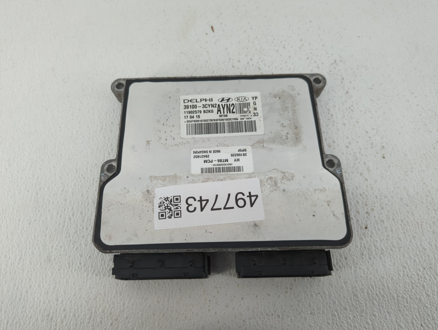 2016 Kia Sedona PCM Engine Control Computer ECU ECM PCU OEM P/N:39100-3CYN2 Fits OEM Used Auto Parts - Oemusedautoparts1.com