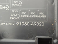 2015-2018 Kia Sedona Fusebox Fuse Box Panel Relay Module P/N:91950-A9320 91222 A9781 Fits Fits 2015 2016 2017 2018 OEM Used 