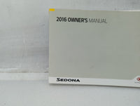2016 Kia Sedona Owners Manual Book Guide OEM Used Auto Parts - Oemusedautoparts1.com