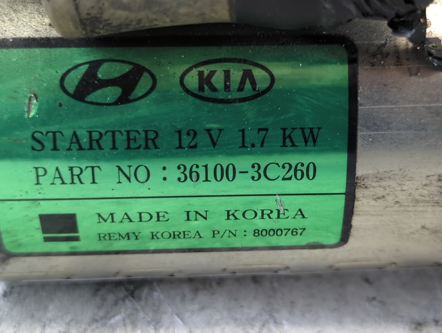 2015-2016 Kia Sedona Car Starter Motor Solenoid OEM P/N:36100-3C260 Fits Fits 2012 2013 2014 2015 2016 OEM Used Auto Parts -