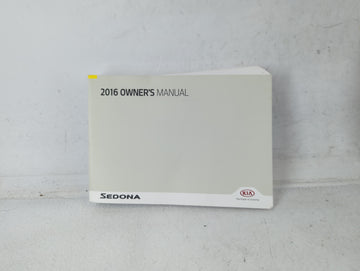 2016 Kia Sedona Owners Manual Book Guide P/N:GA90-EU56C OEM Used Auto Parts