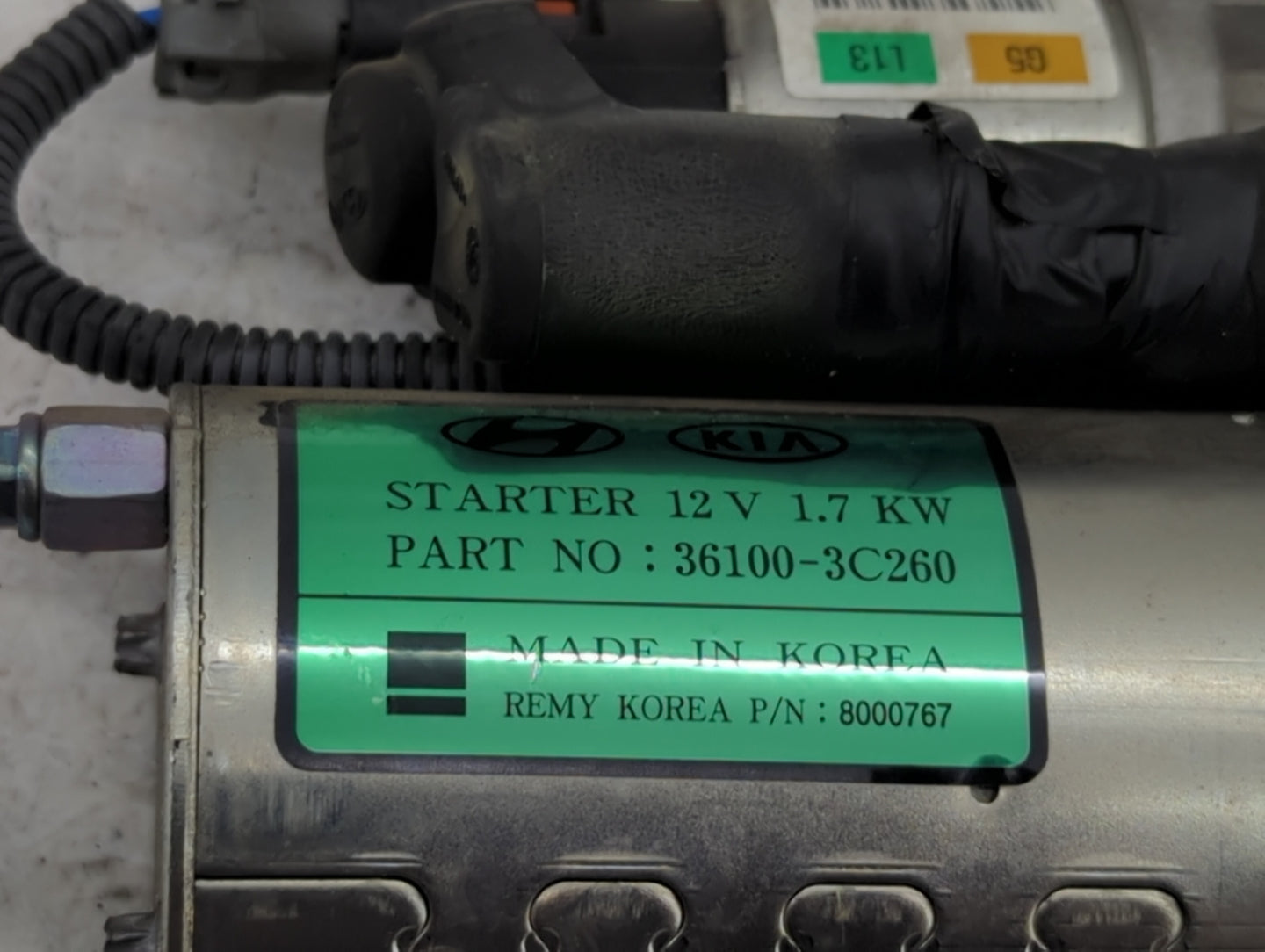 2016-2020 Kia Sedona Car Starter Motor Solenoid OEM P/N:36100-3C260 Fits Fits 2015 2016 2017 2018 2019 2020 OEM Used Auto Pa