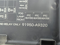 2015-2018 Kia Sedona Fusebox Fuse Box Panel Relay Module P/N:91950-A9320 Fits Fits 2015 2016 2017 2018 OEM Used Auto Parts -