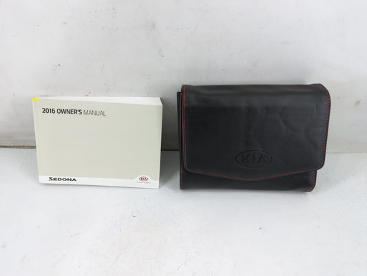 2016 Kia Sedona Owners Manual Book Guide P/N:GA9O-EU54B OEM Used Auto Parts - Oemusedautoparts1.com