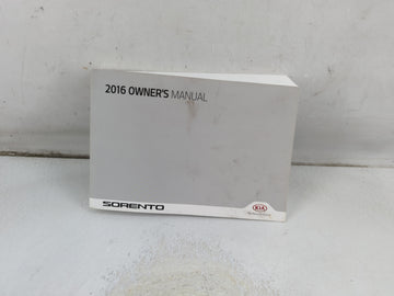 2016 Kia Sorento Owners Manual Book Guide P/N:GXG5-EU58G OEM Used Auto Parts - Oemusedautoparts1.com