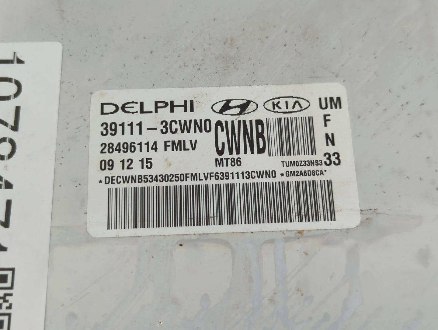 2016-2018 Kia Sorento PCM Engine Control Computer ECU ECM PCU OEM P/N:39111-3CWN0 Fits Fits 2016 2017 2018 OEM Used Auto Par