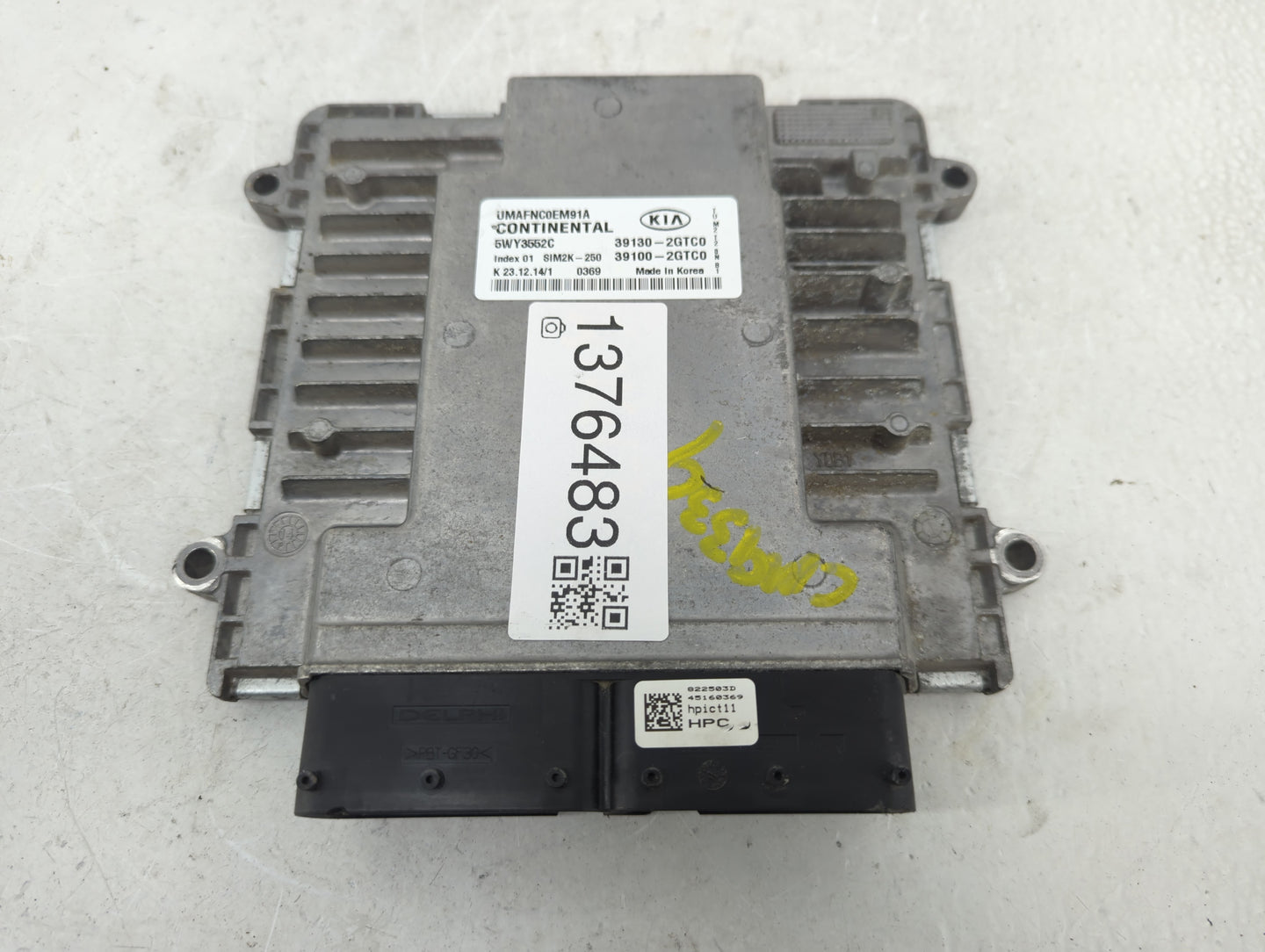 2016 Kia Sorento PCM Engine Control Computer ECU ECM PCU OEM P/N:39100-2GTC0 39130-2GTC0, 39100-2GTC1, 39130-2GTC1 Fits OEM 