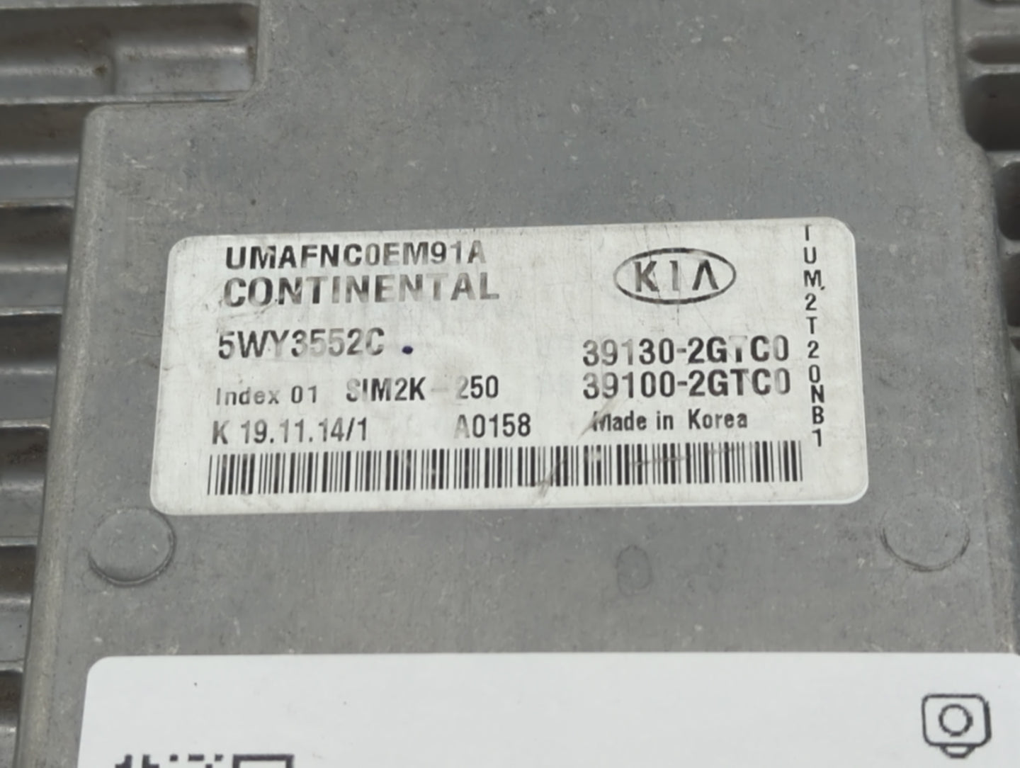 2016-2018 Kia Sorento PCM Engine Control Computer ECU ECM PCU OEM P/N:39100-2GTC0 39130-2GTC0 Fits Fits 2016 2017 2018 OEM U