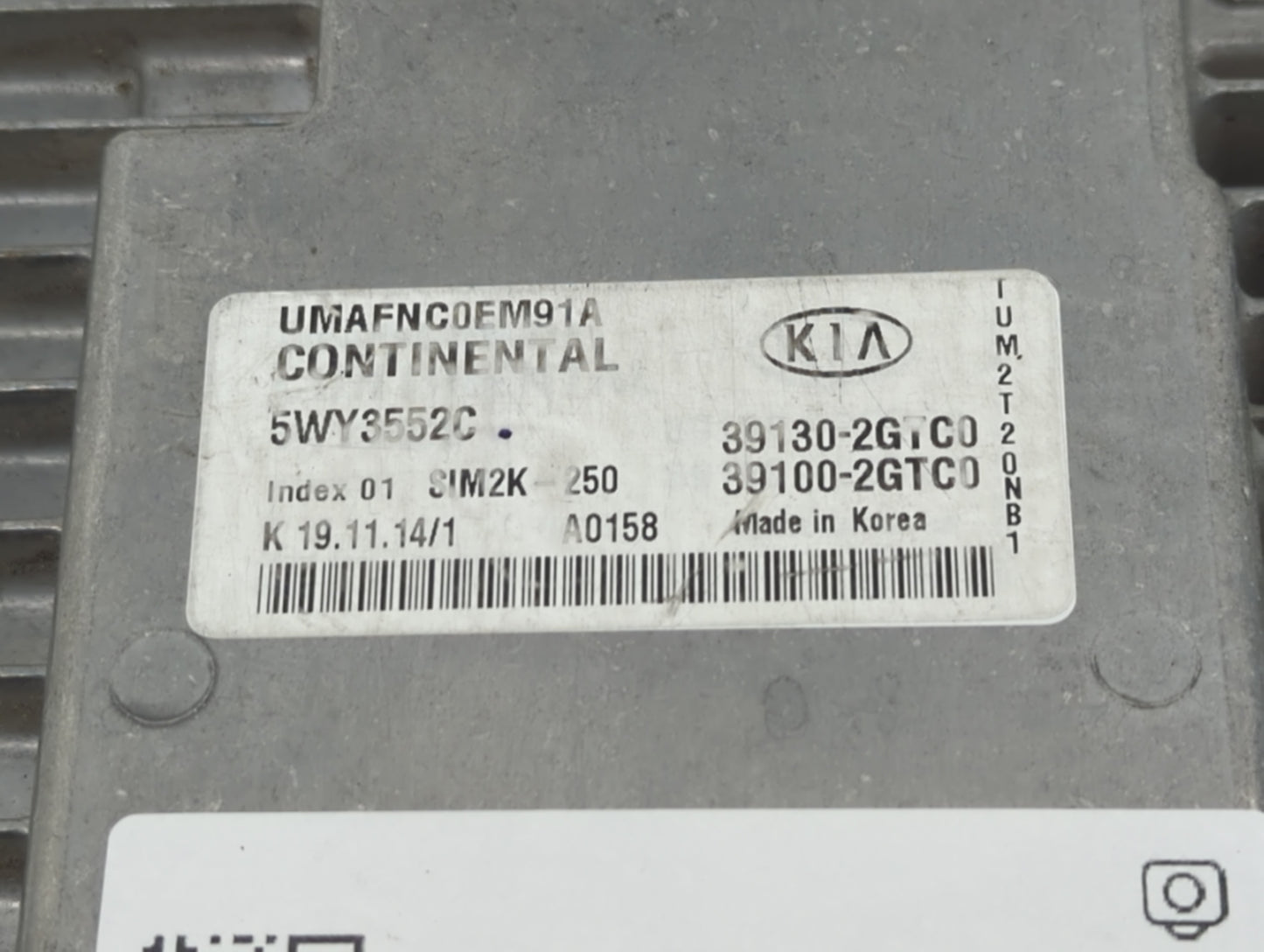 2016-2018 Kia Sorento PCM Engine Control Computer ECU ECM PCU OEM P/N:39100-2GTC0 39130-2GTC0 Fits Fits 2016 2017 2018 OEM U