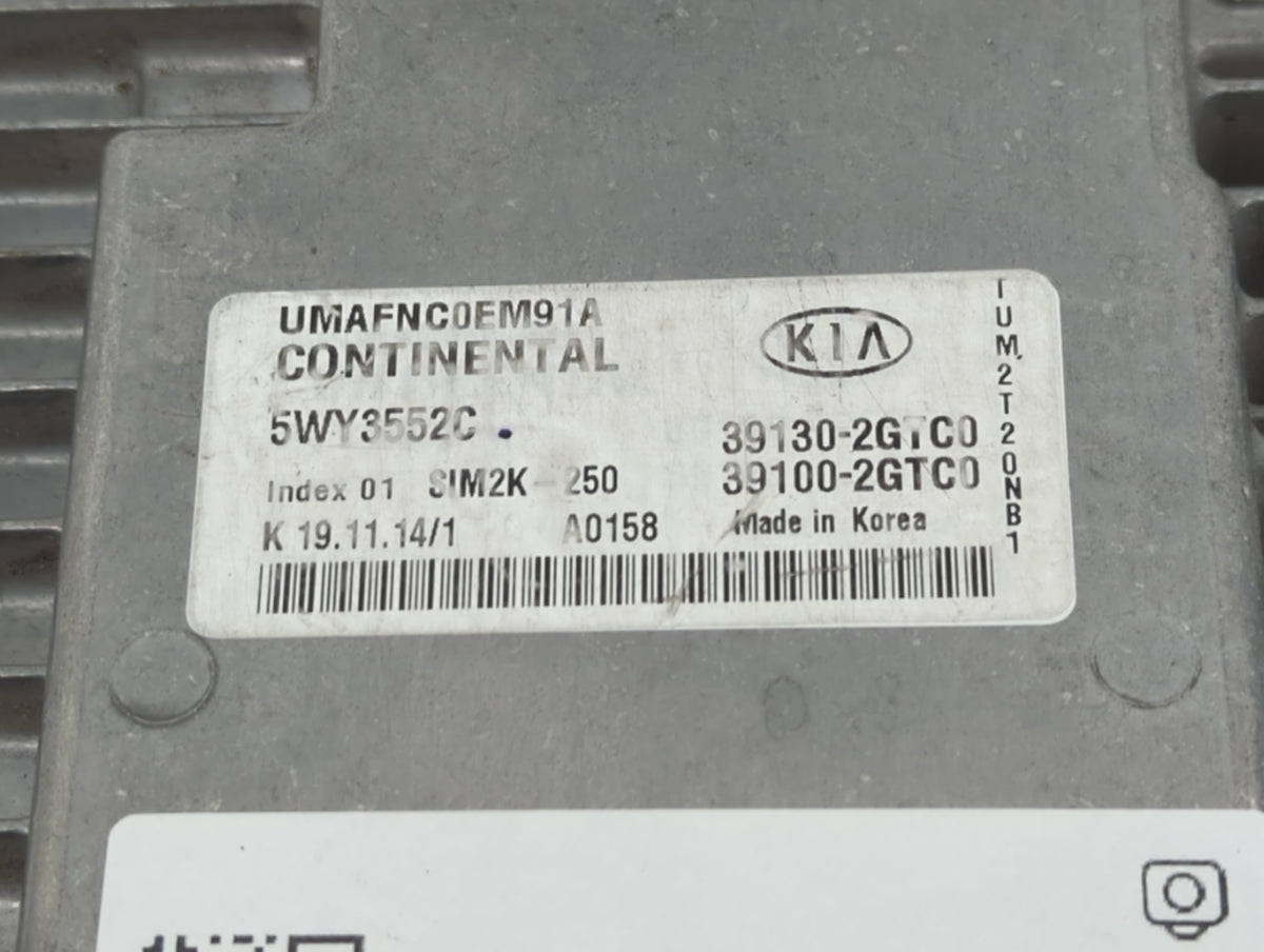 2016-2018 Kia Sorento PCM Engine Control Computer ECU ECM PCU OEM P/N:39100-2GTC0 39130-2GTC0 Fits 2016 2017 2018 OEM Used A