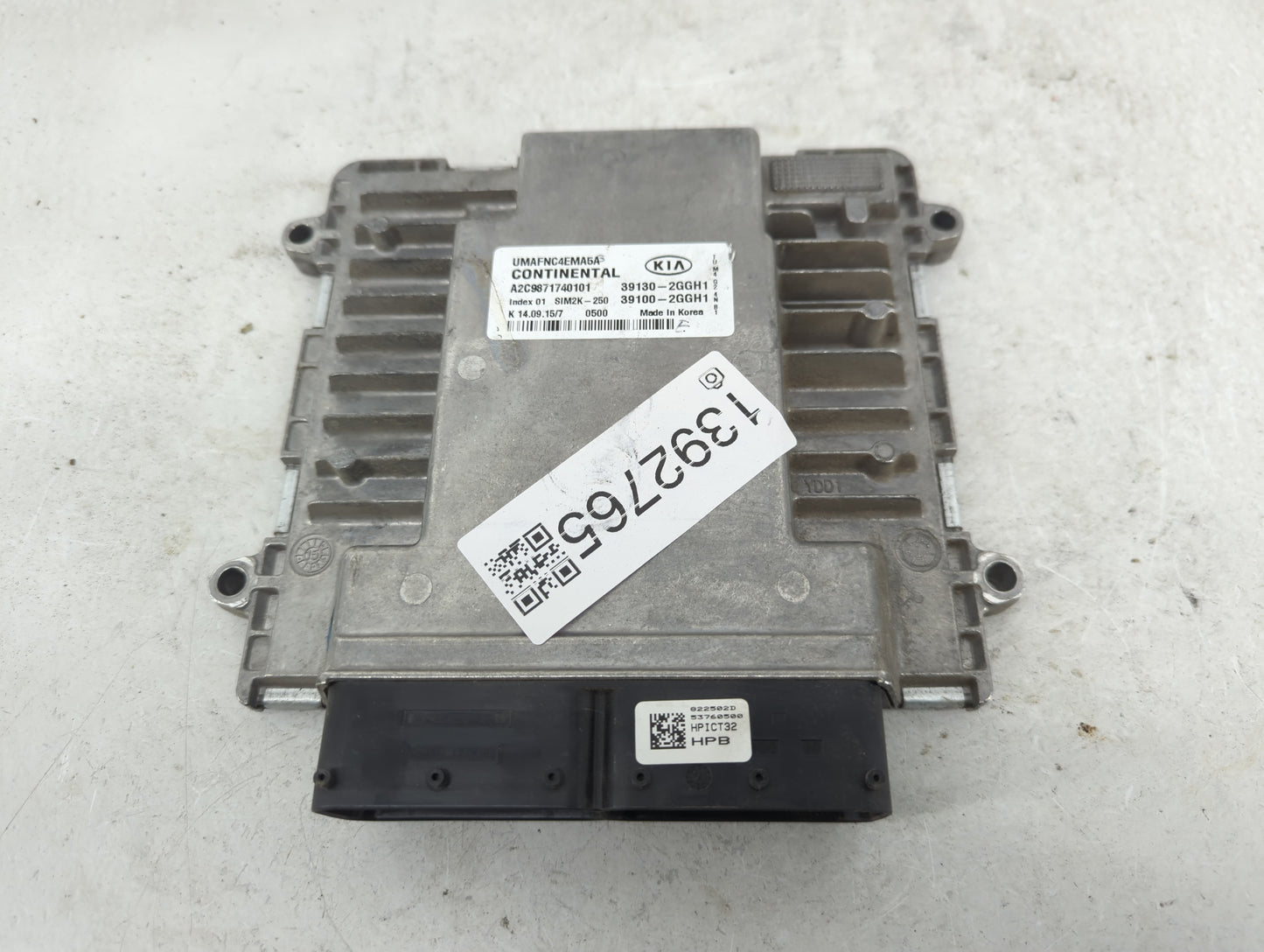 2016-2018 Kia Sorento PCM Engine Control Computer ECU ECM PCU OEM P/N:39130-2GGH1 39100-2GGH1 Fits Fits 2016 2017 2018 OEM U