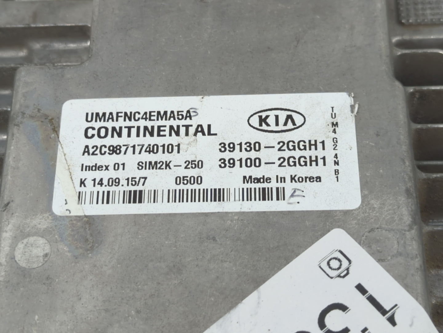 2016-2018 Kia Sorento PCM Engine Control Computer ECU ECM PCU OEM P/N:39130-2GGH1 39100-2GGH1 Fits Fits 2016 2017 2018 OEM U