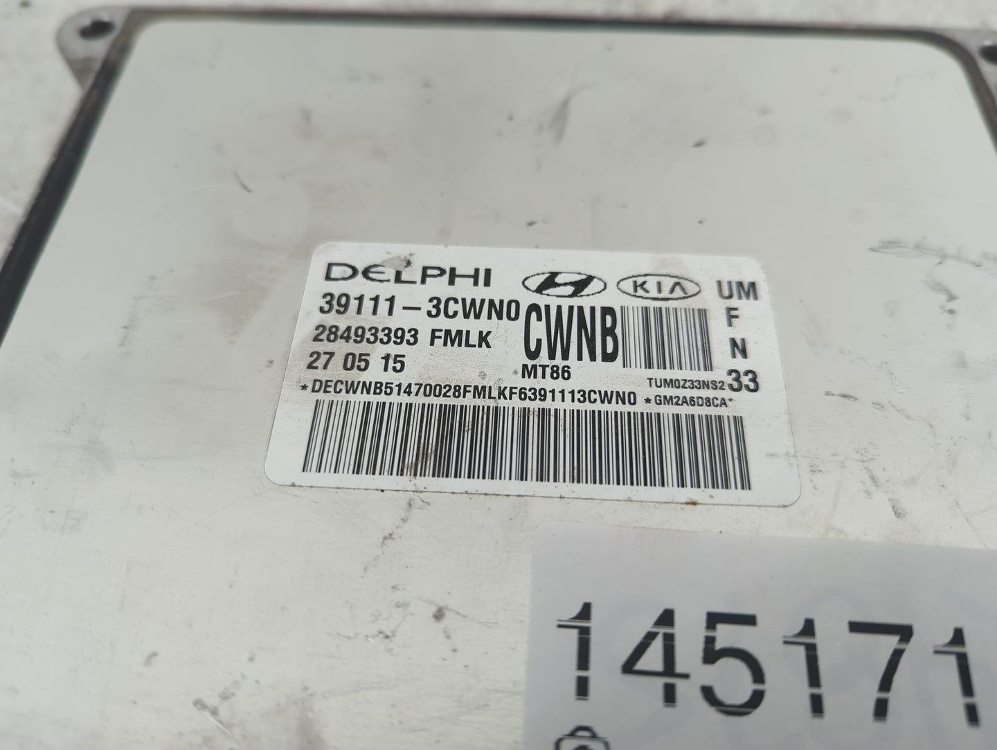 2016-2018 Kia Sorento PCM Engine Control Computer ECU ECM PCU OEM P/N:39111-3CWN0 28493393 Fits Fits 2016 2017 2018 OEM Used