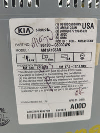 2016-2018 Kia Sorento Radio AM FM Cd Player Receiver Replacement P/N:96180-C6000WK Fits Fits 2016 2017 2018 OEM Used Auto Pa