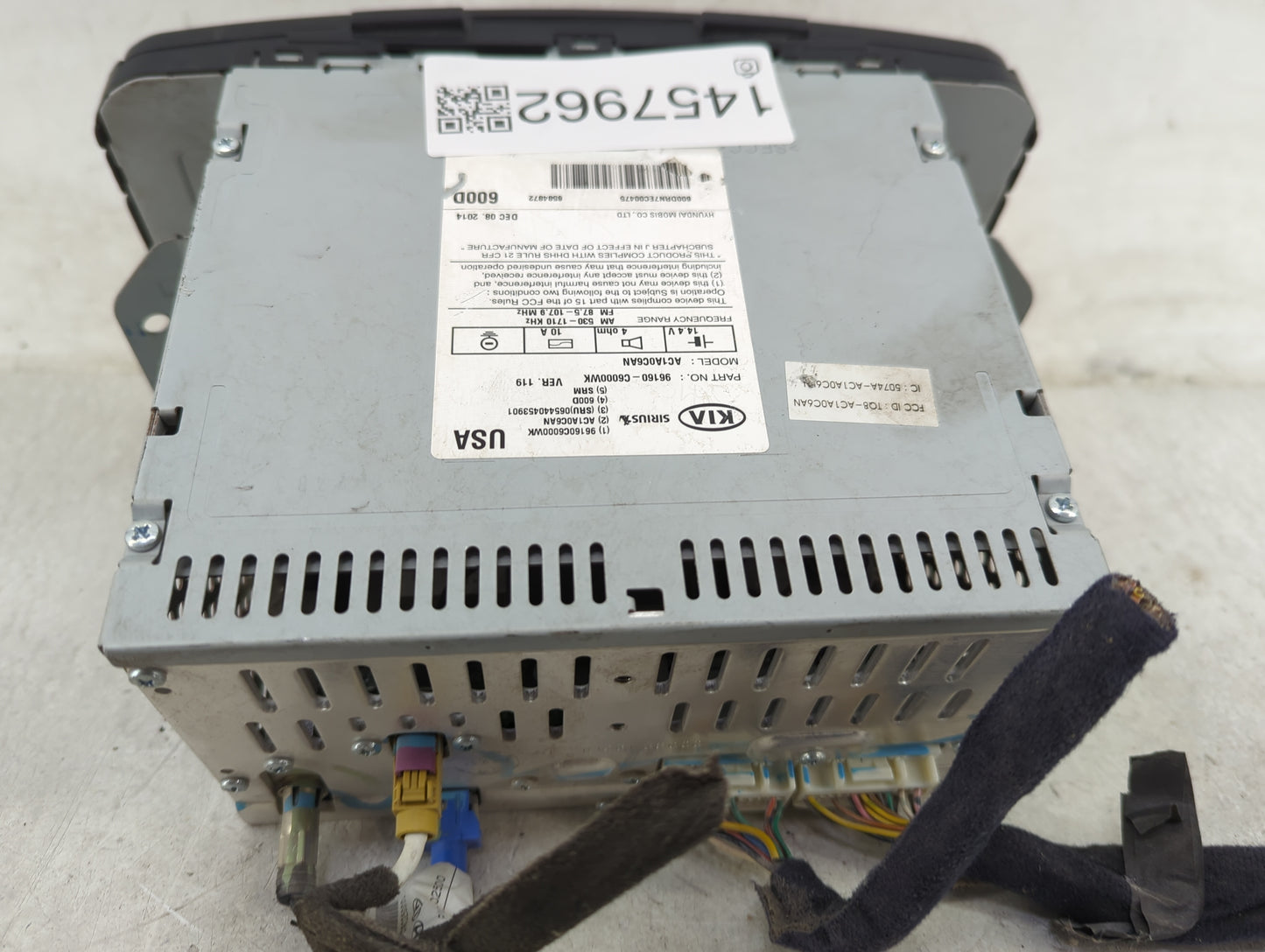 2016-2018 Kia Sorento Radio AM FM Cd Player Receiver Replacement P/N:96160-C6000WK AC1A0C6AN Fits Fits 2016 2017 2018 OEM Us