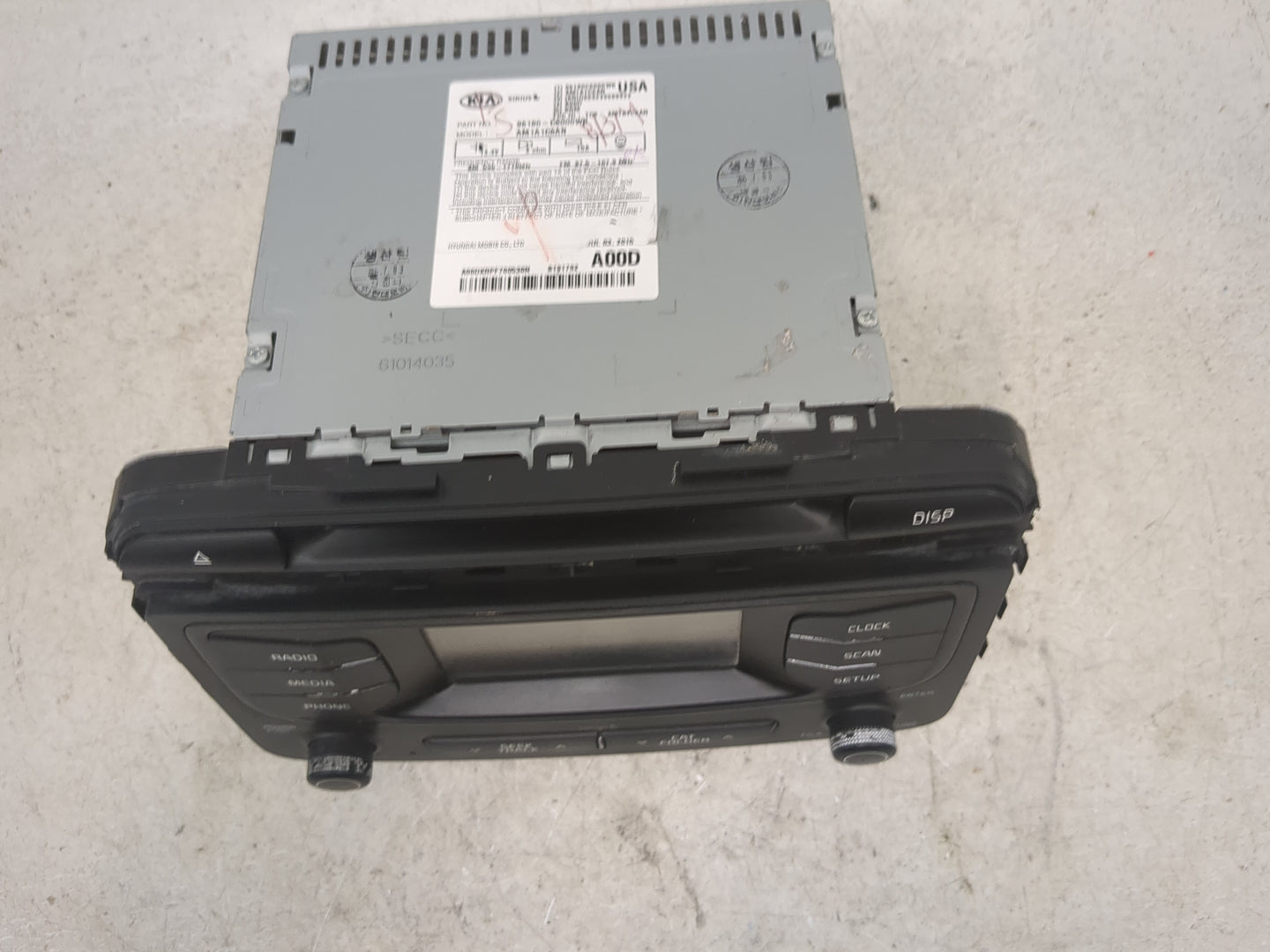 2016-2018 Kia Sorento Radio AM FM Cd Player Receiver Replacement P/N:96180-C6000WK AM1A1C6AN Fits Fits 2016 2017 2018 OEM Us