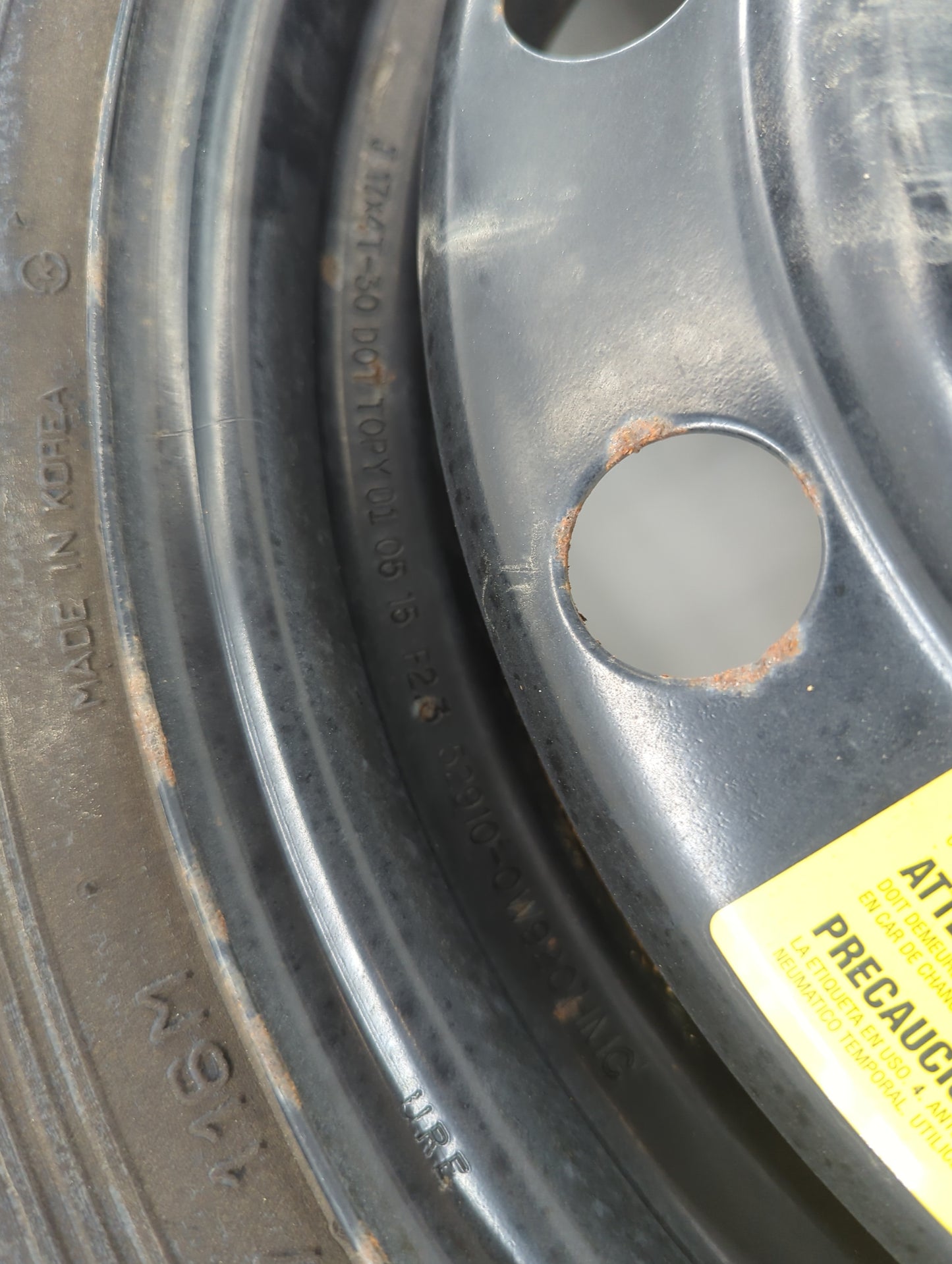2011-2020 Kia Sorento Spare Donut Tire Wheel Rim Oem 1486977 - Oemusedautoparts1.com