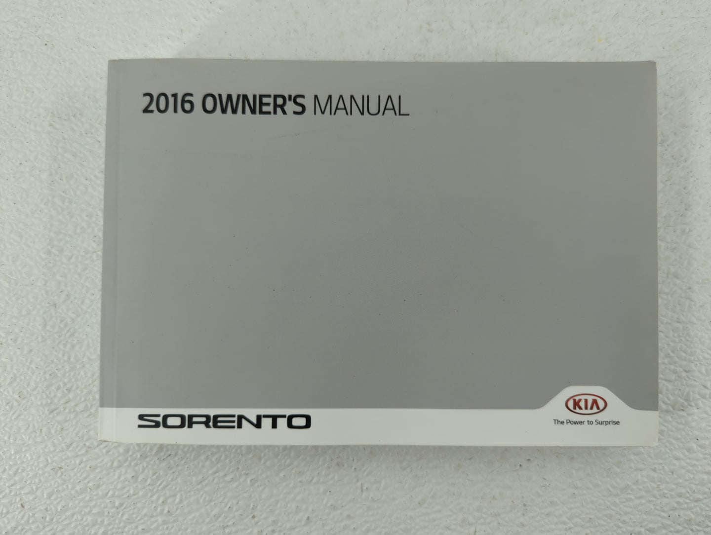 2016 Kia Sorento Owners Manual Book Guide OEM Used Auto Parts - Oemusedautoparts1.com