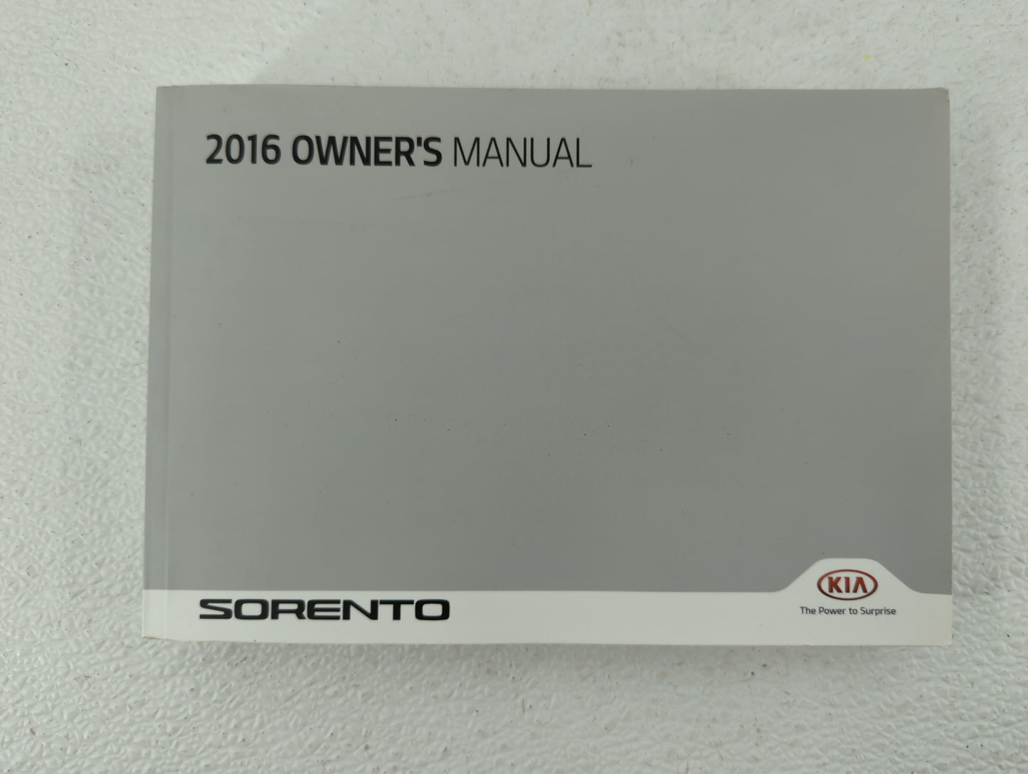 2016 Kia Sorento Owners Manual Book Guide OEM Used Auto Parts - Oemusedautoparts1.com