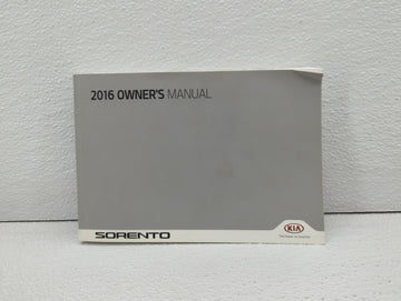 2016 Kia Sorento Owners Manual Book Guide OEM Used Auto Parts - Oemusedautoparts1.com