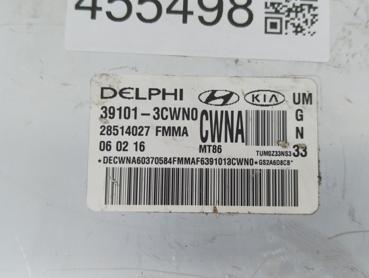 2016-2017 Kia Sorento PCM Engine Control Computer ECU ECM PCU OEM P/N:39101-3CWN0 39111-3CWN0, 39111-3CWN1 Fits Fits 2016 20