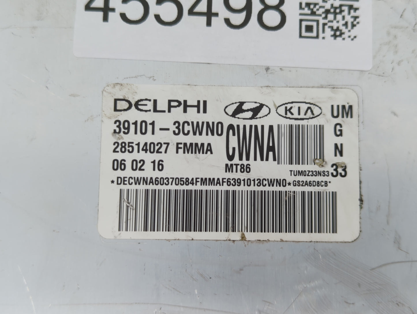 2016-2017 Kia Sorento PCM Engine Control Computer ECU ECM PCU OEM P/N:39101-3CWN0 39111-3CWN0, 39111-3CWN1 Fits Fits 2016 20