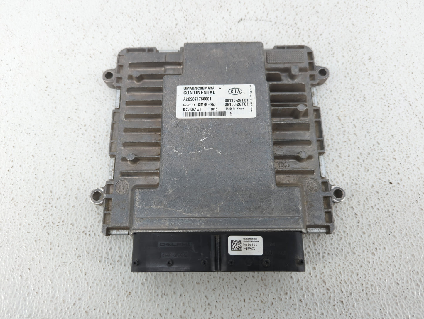 2016 Kia Sorento PCM Engine Control Computer ECU ECM PCU OEM P/N:39100-2GTC1 39130-2GTC1 Fits OEM Used Auto Parts - Oemuseda